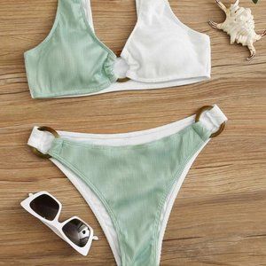 Mint Rib Ring Linked Bikini